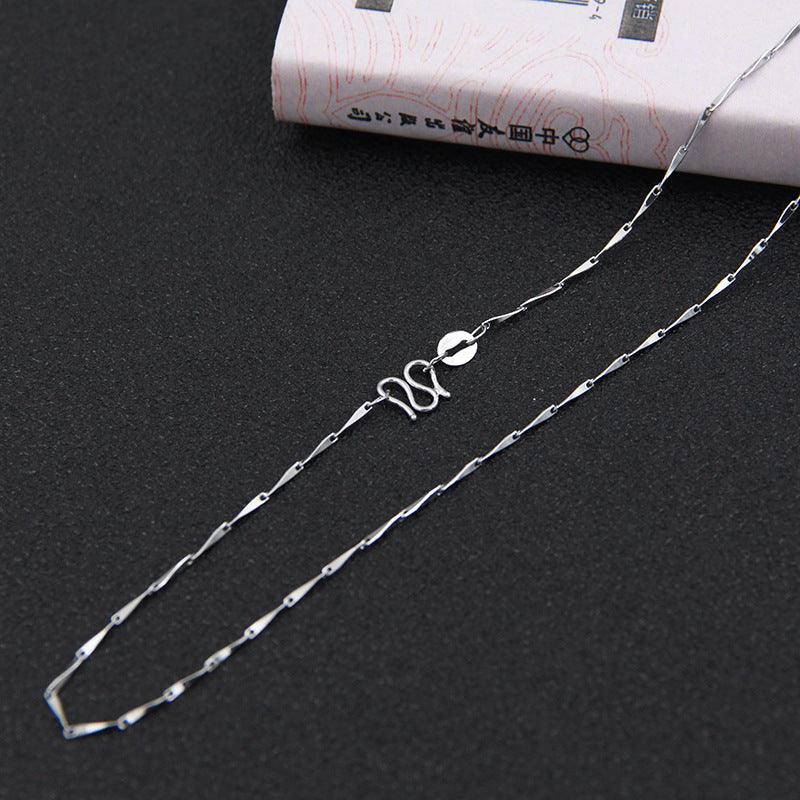 Silver Necklace Ladies Clavosin Chain Simple Pendant Chain