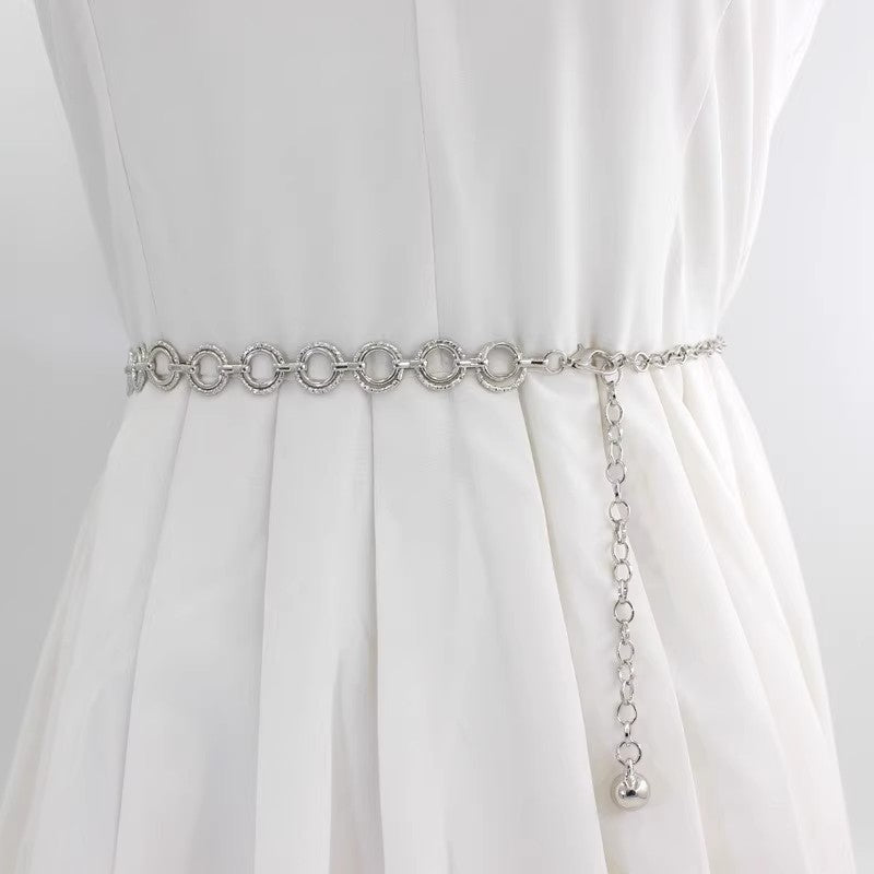 Versatile Metal Waist Chain For Women Thin Belt