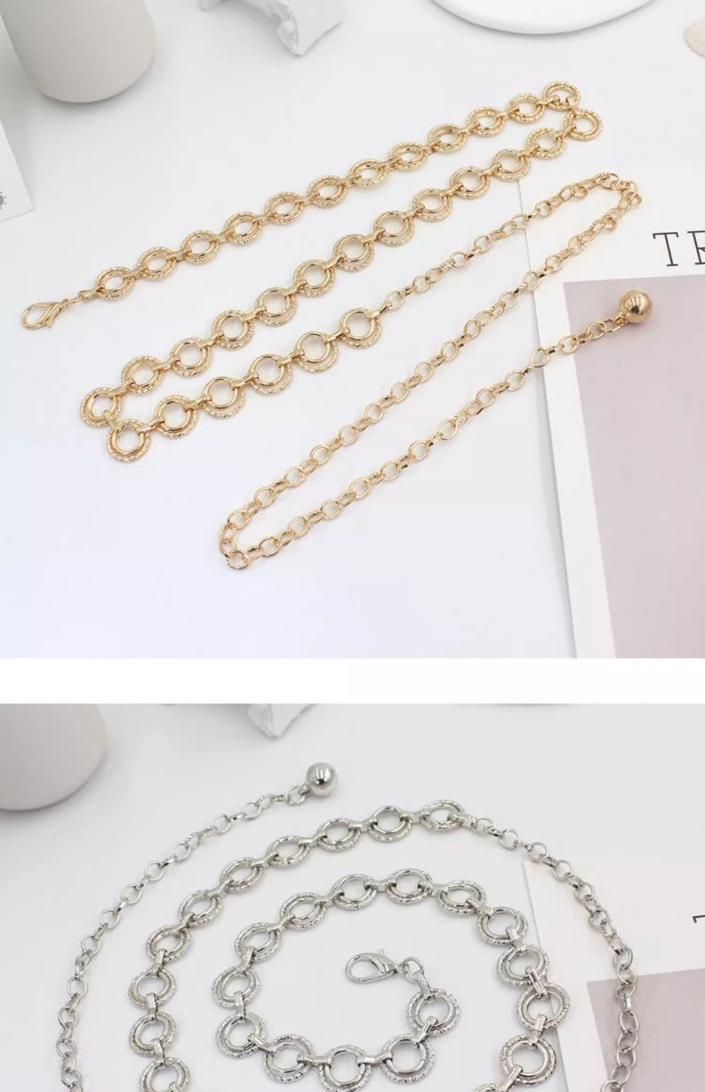 Versatile Metal Waist Chain For Women Thin Belt