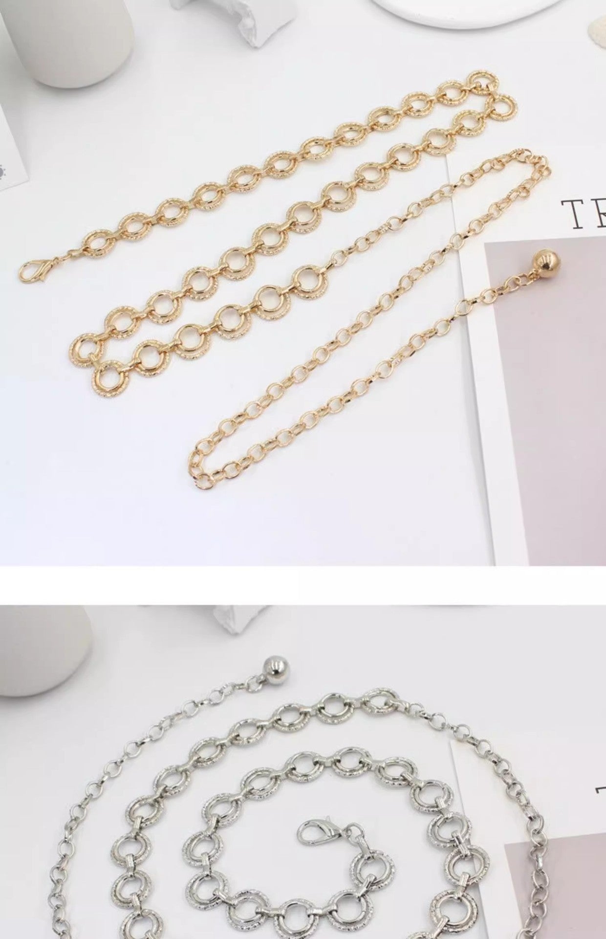 Versatile Metal Waist Chain For Women Thin Belt