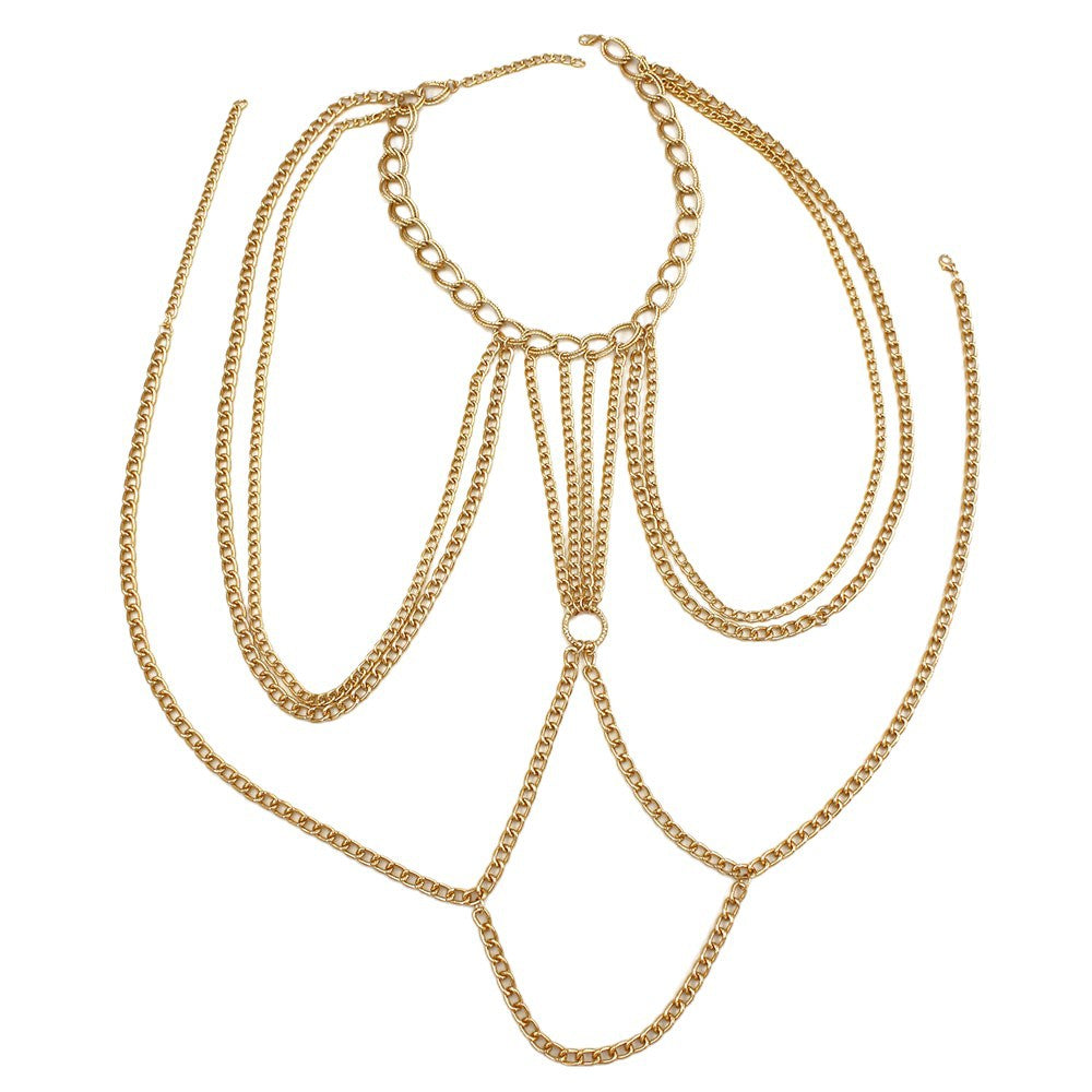 Body Chain Exaggerated Ladies Personality Punk Style Cross