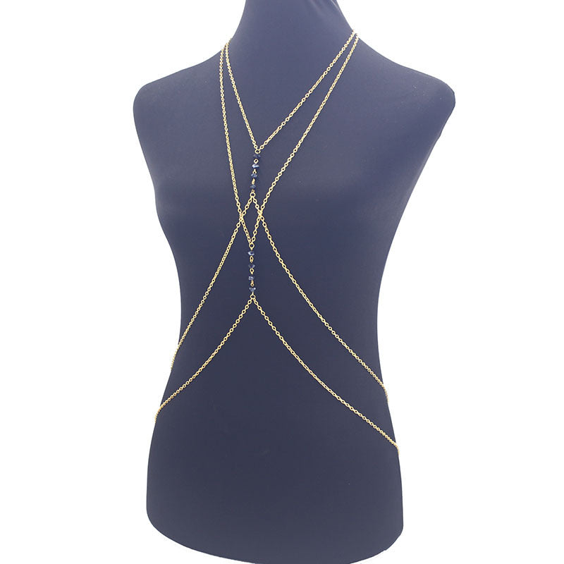 Metal Geometric Body Chain Women'S Bikini Summer Beach