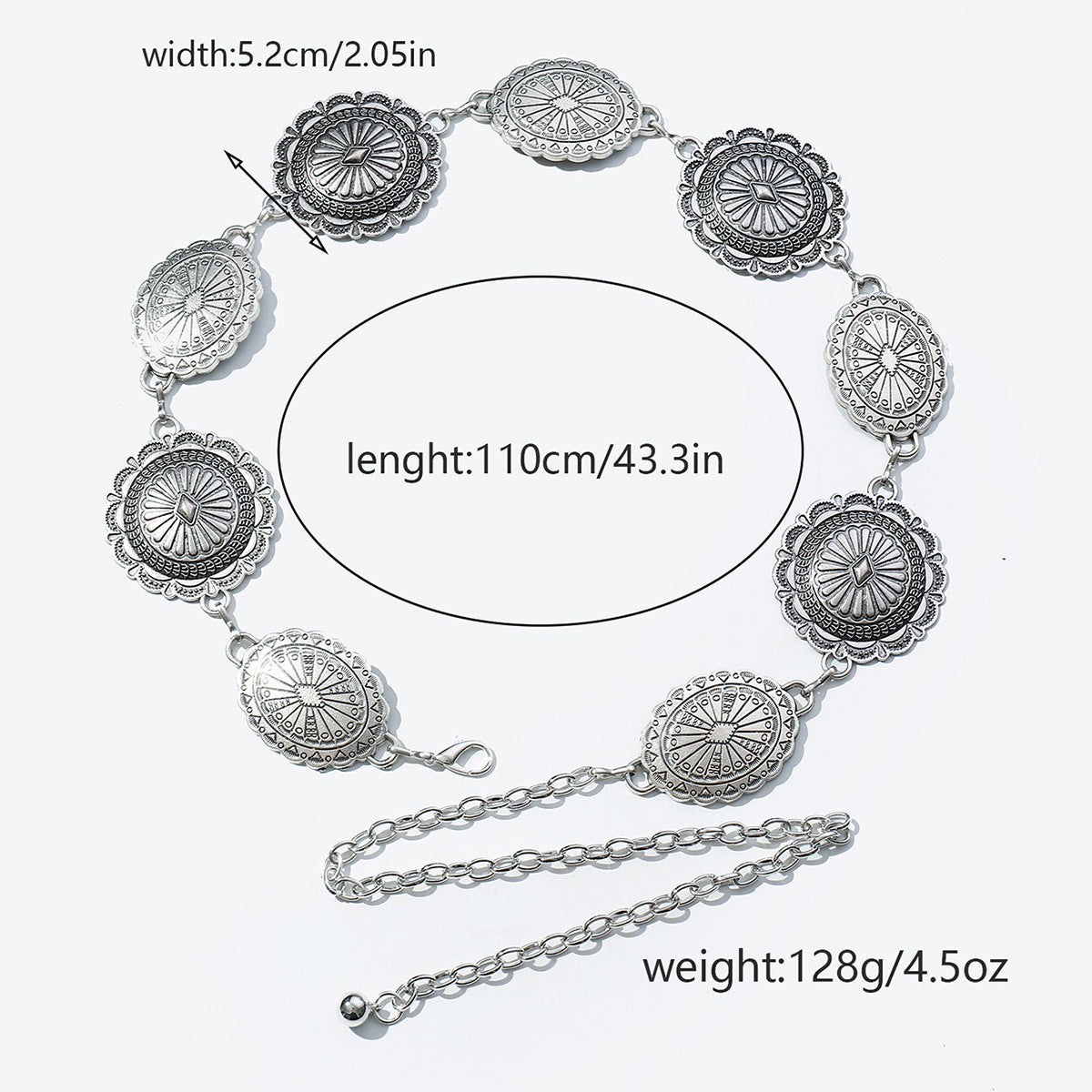 High End Metal Waist Chain Retro Bohemian Style