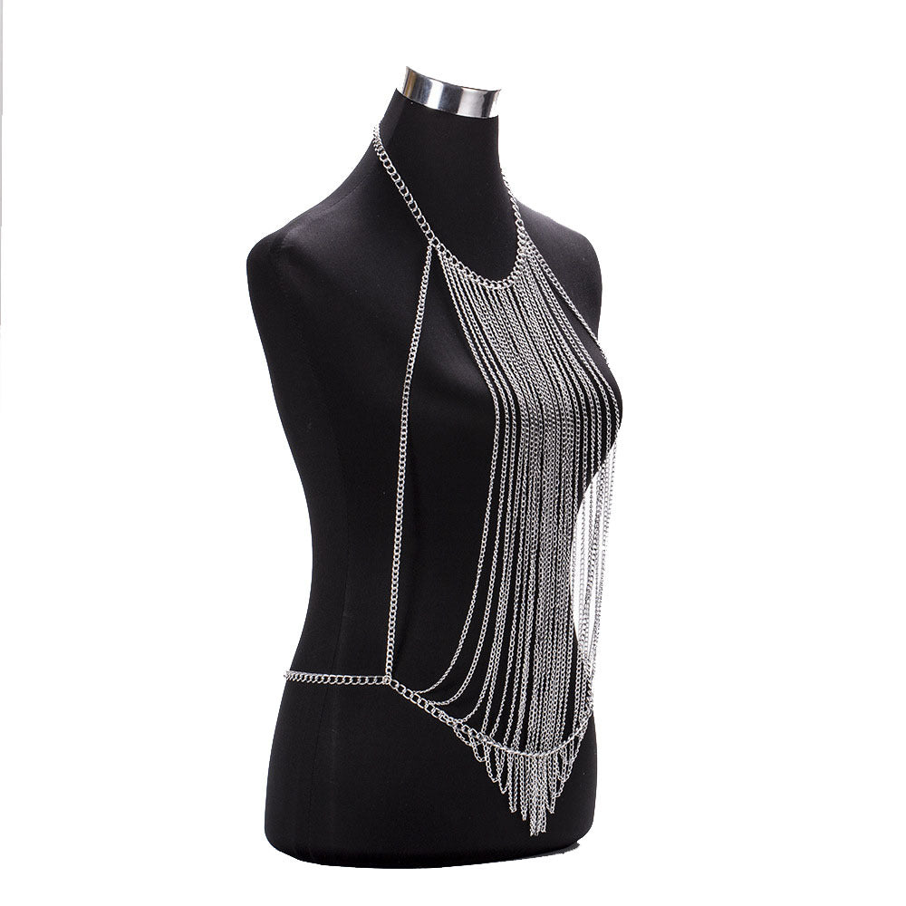 Women'S Metal Aluminum Chain Halter Necklace Nightclub Performance