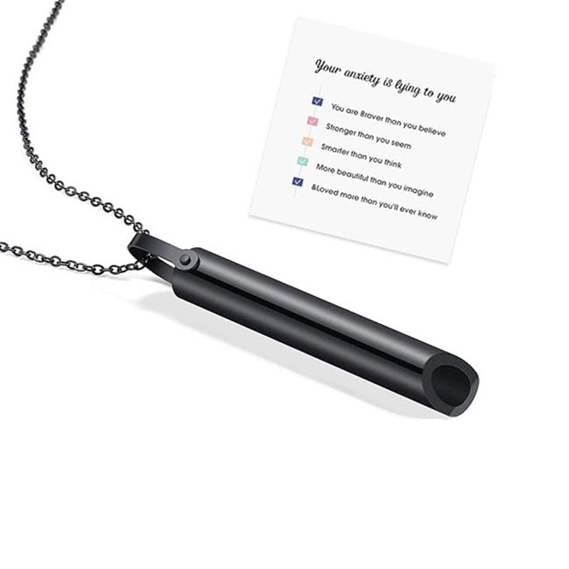 Stainless Steel Whistle Decompression Anxiety Meditation Mindfulness Breathing