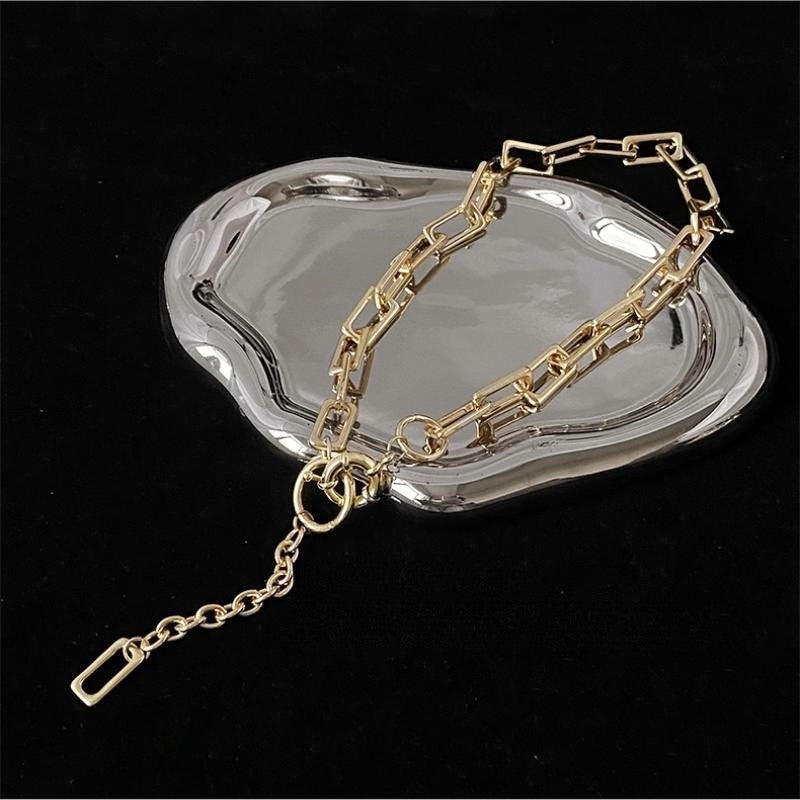 High End Niche Metal Splicing Necklace Hip Hop