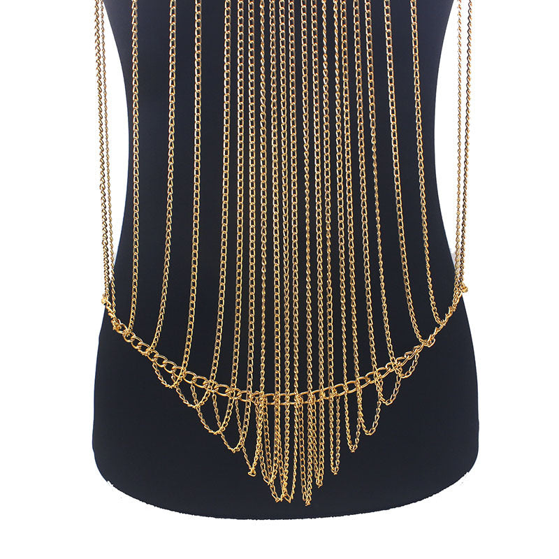 Women'S Metal Aluminum Chain Halter Necklace Nightclub Performance