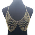 Design Women Multilayer Metal Aluminum Chain Chest Chain
