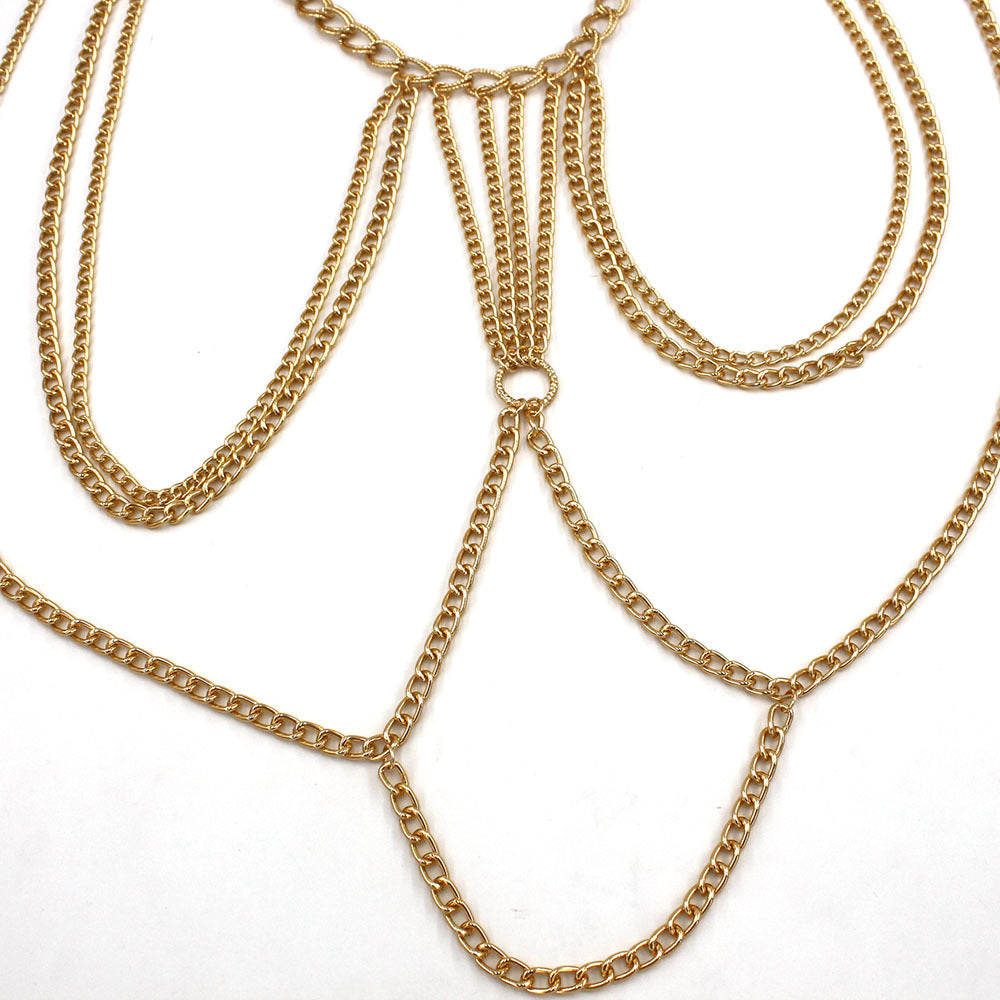 Body Chain Exaggerated Ladies Personality Punk Style Cross