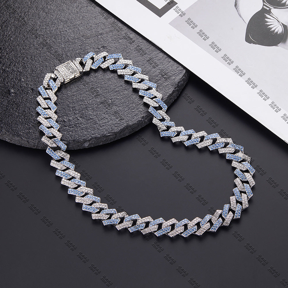 Xindi Popular Men'S Necklace 15Mm Exaggerated Diamond Geometric