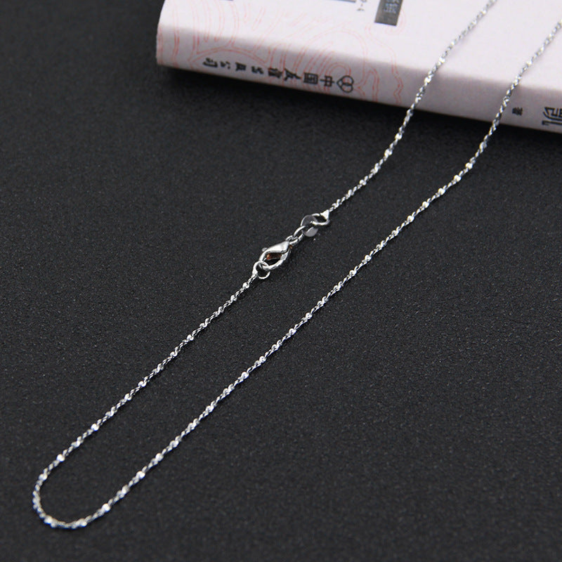 Silver Necklace Ladies Clavosin Chain Simple Pendant Chain