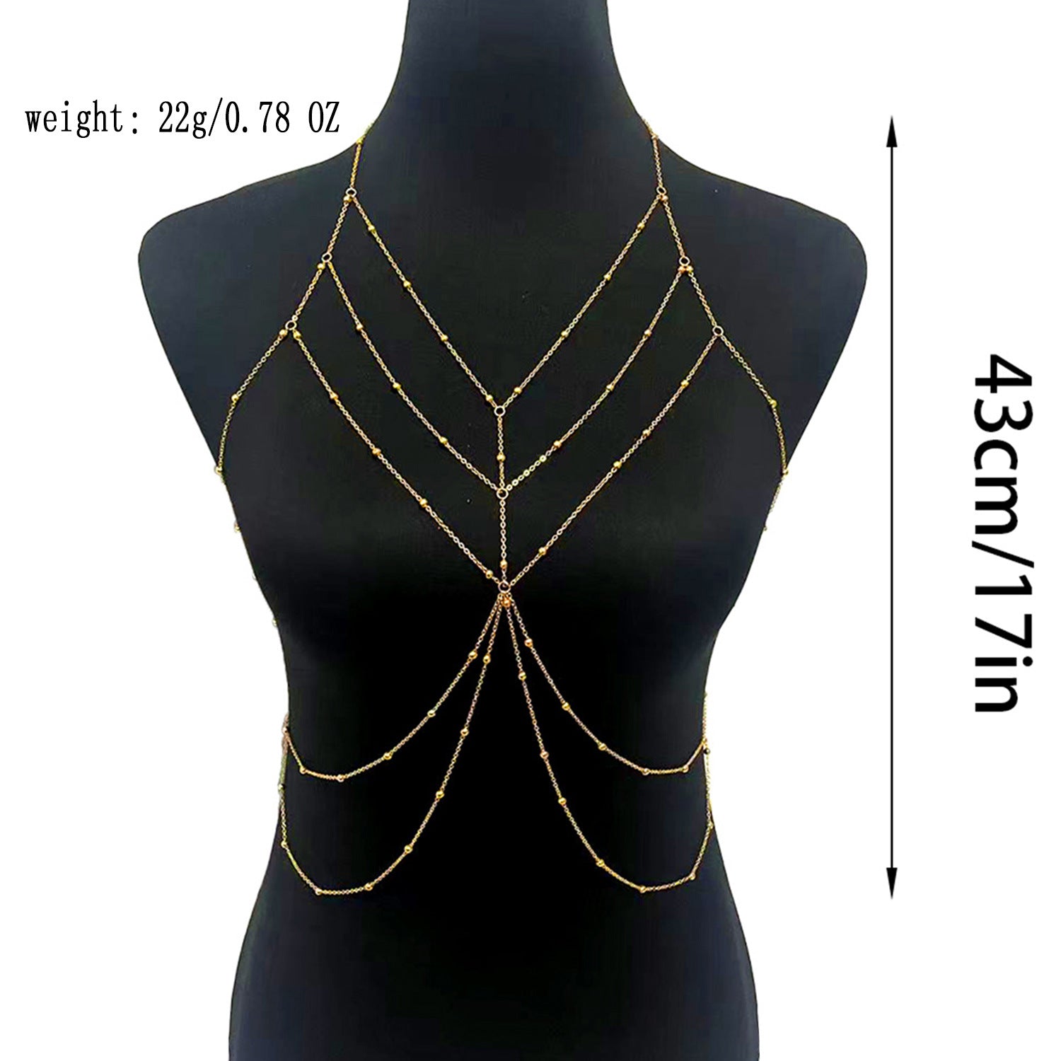 Zhuru Clothing Pure Desire Hollow Chain Chest Chain