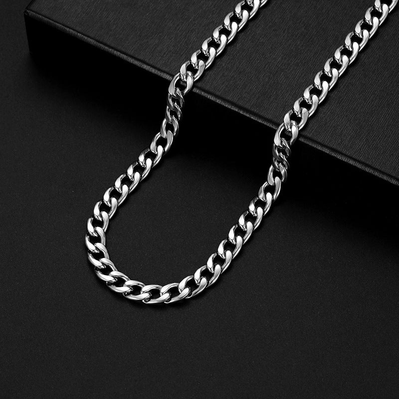 Versatile Basic Cuban Chain Titanium Steel Necklace German
