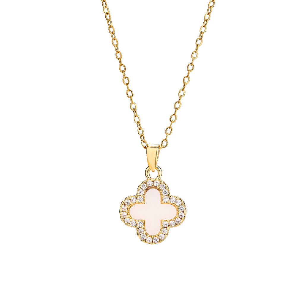 Light Luxury Double Sided Oil Drop Four Leaf
