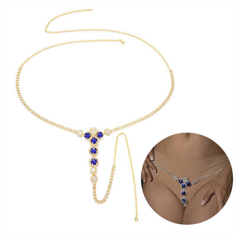 Fashionable Sapphire Water Drop Panties Niche Design Flower