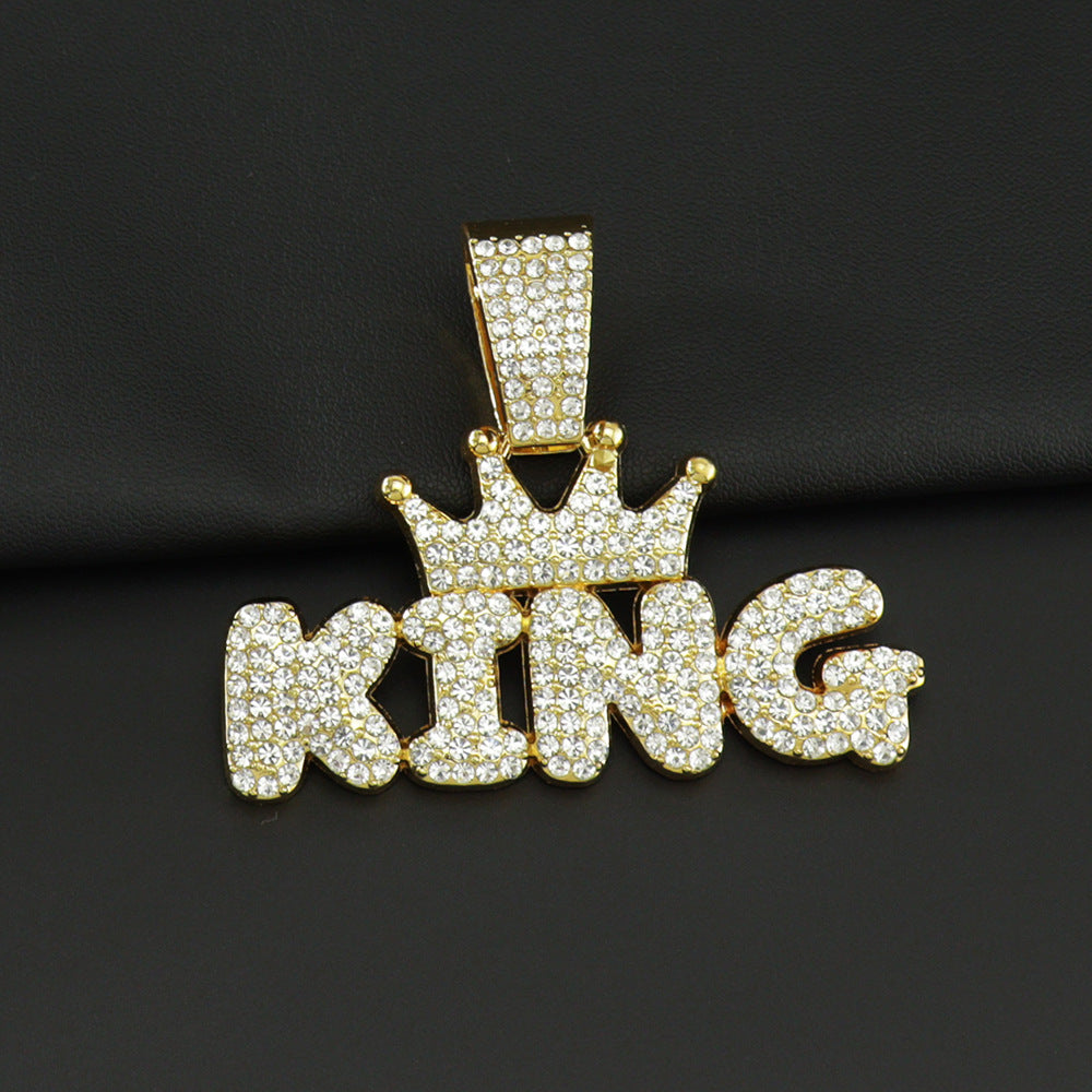 Ins Tiktok Hip Hop Alloy Necklace With Diamond