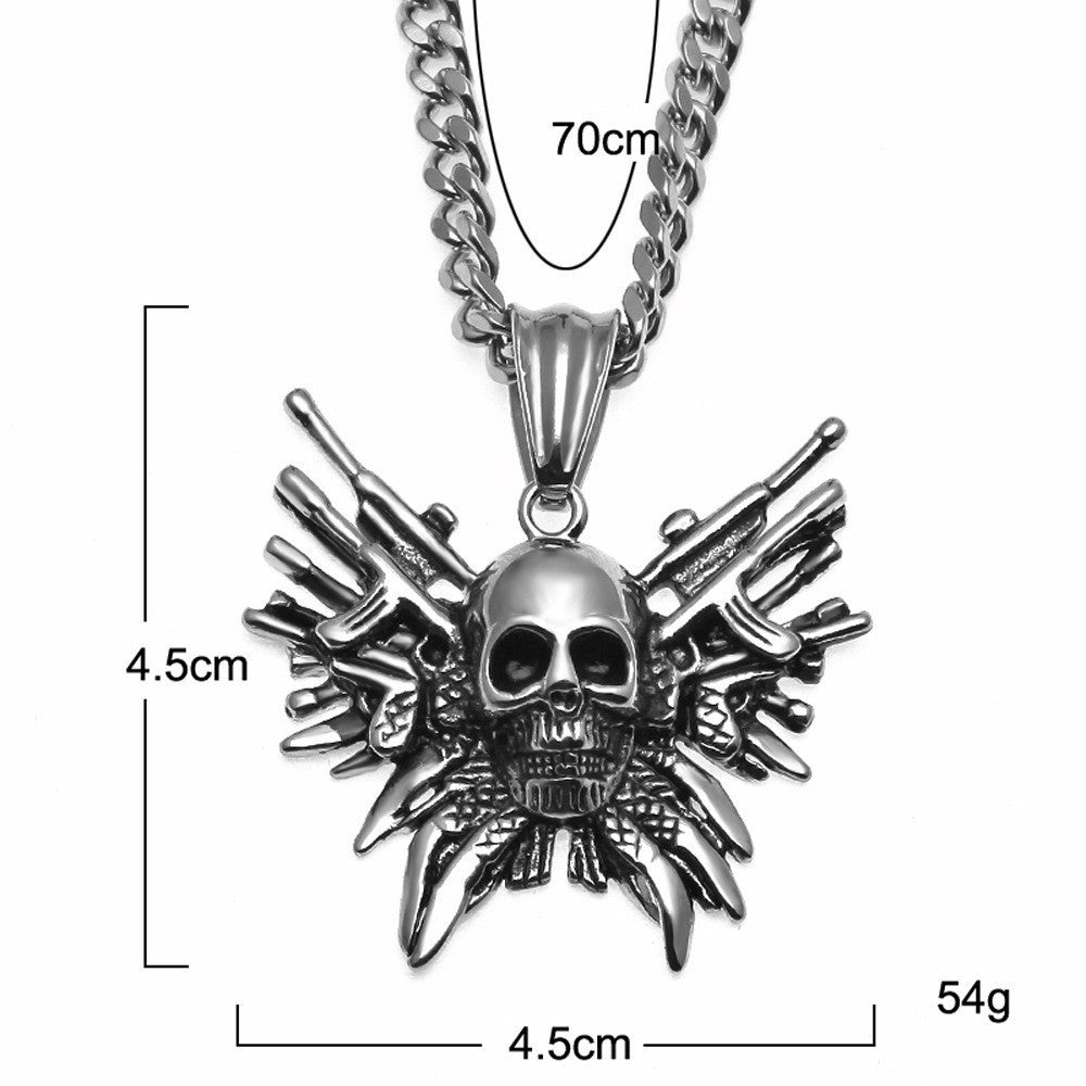 Hip Hop Stainless Steel Pendant Necklace Punk Rock