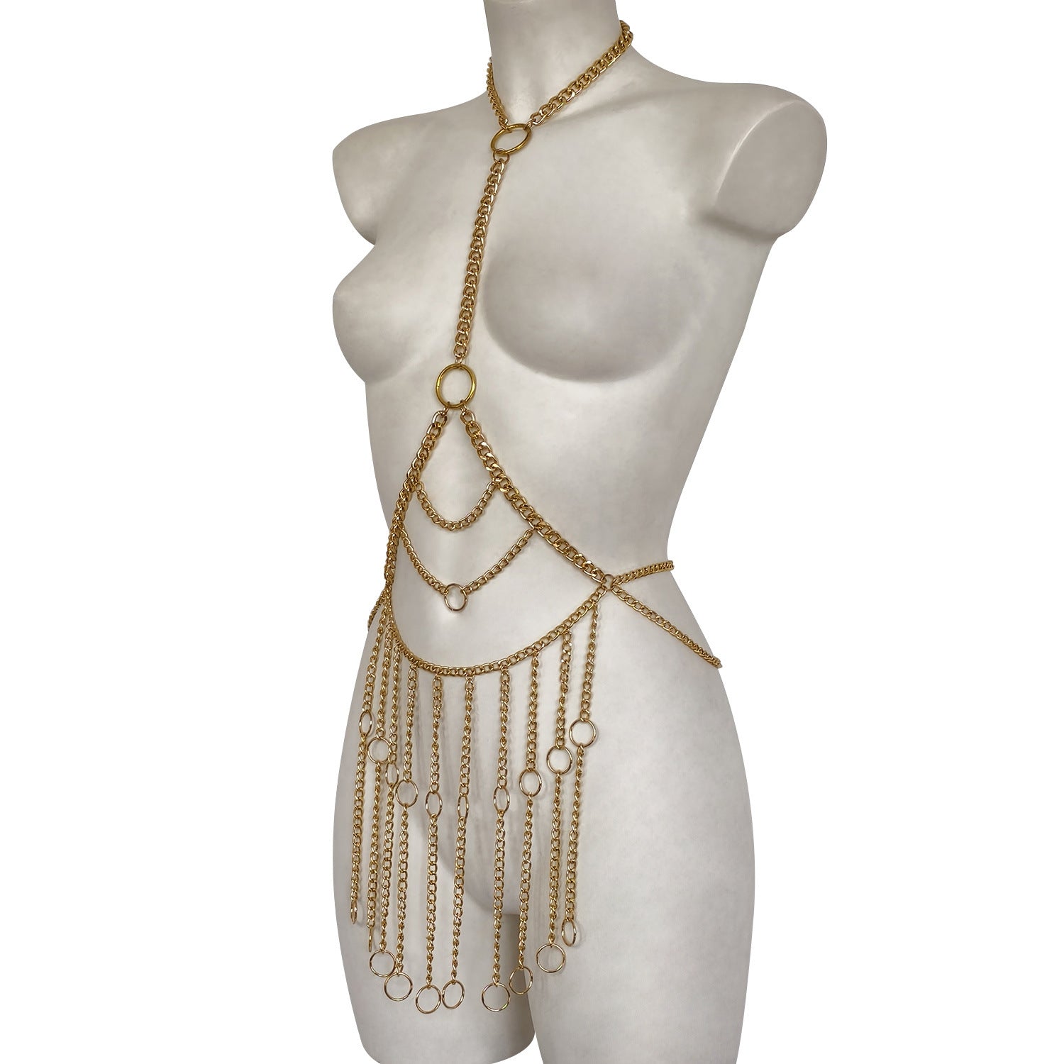 Zhuru Clothing Popular Metal Ring Irregular Tassel Hollow