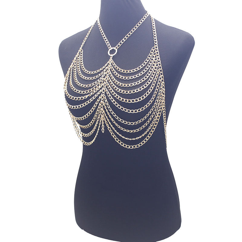 Jewelry Luxury Metal Aluminum Chain Multi Layer Chest