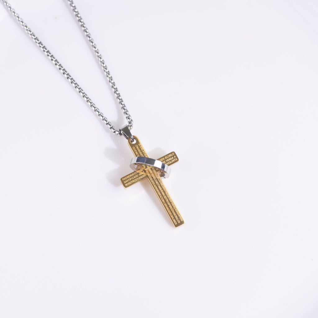 Letter Cross Ring Titanium Steel Item Stainless Steel