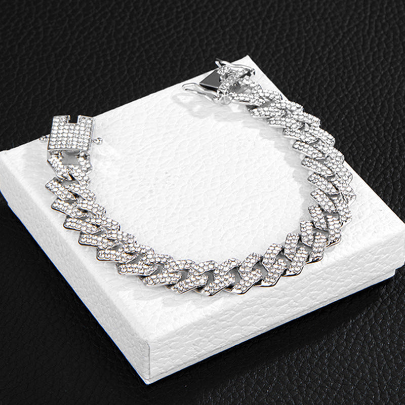 Unique Designer Cuban Link Chain Style Rhombus Shaped