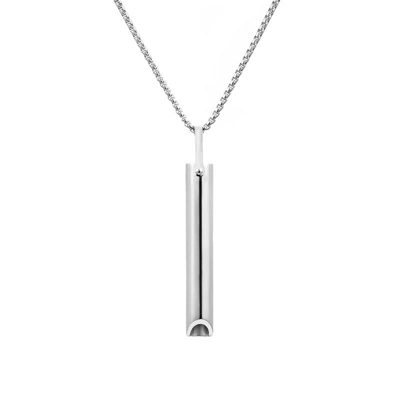 Stainless Steel Whistle Decompression Anxiety Meditation Mindfulness Breathing