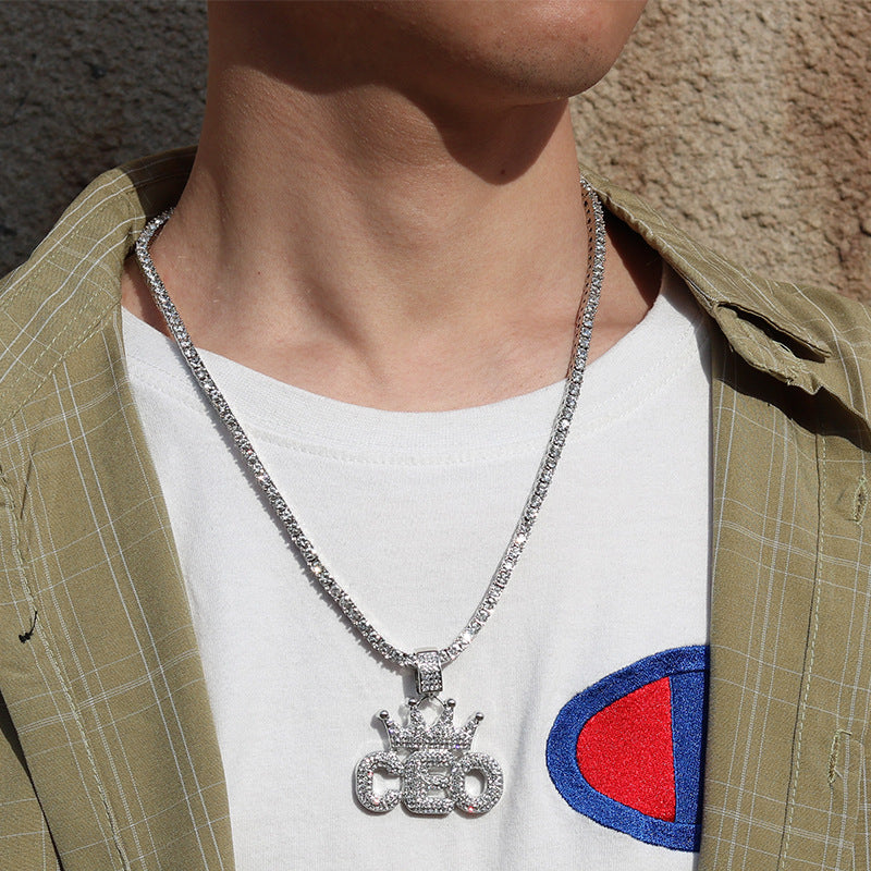 Hip Hop Pendant Crown Ceo Letter Niche Design
