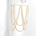 Multi Layered Cross Rhinestone Chain Full Of Crystals