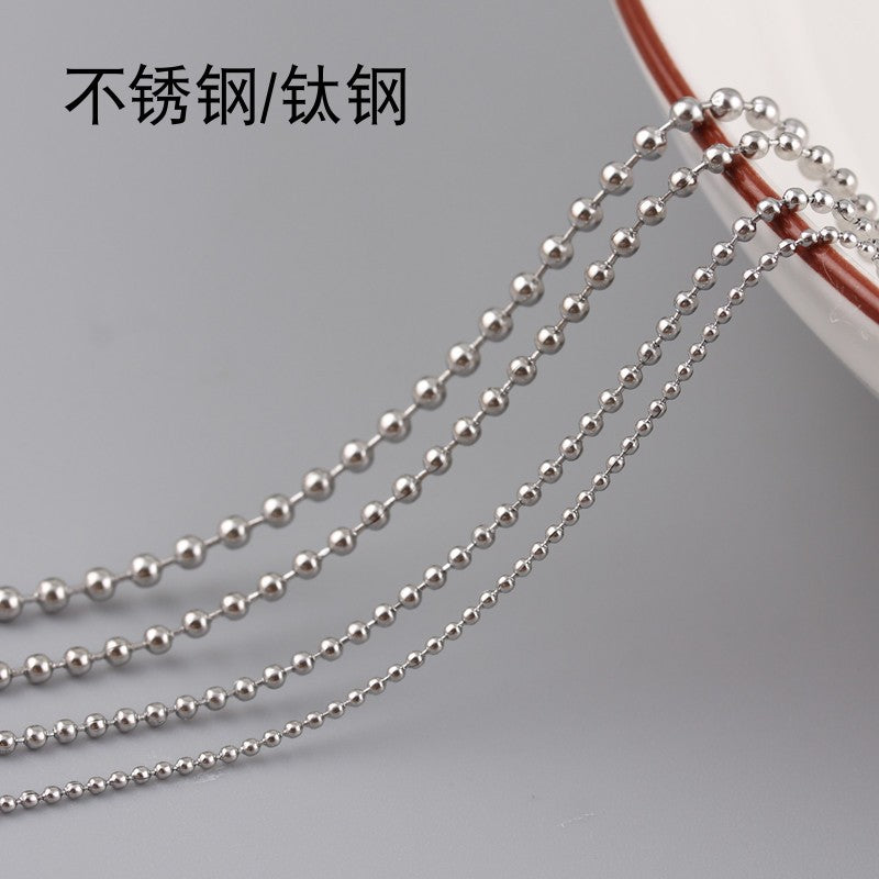 Stainless Steel Color Preserving Bead Chain Round Bead
