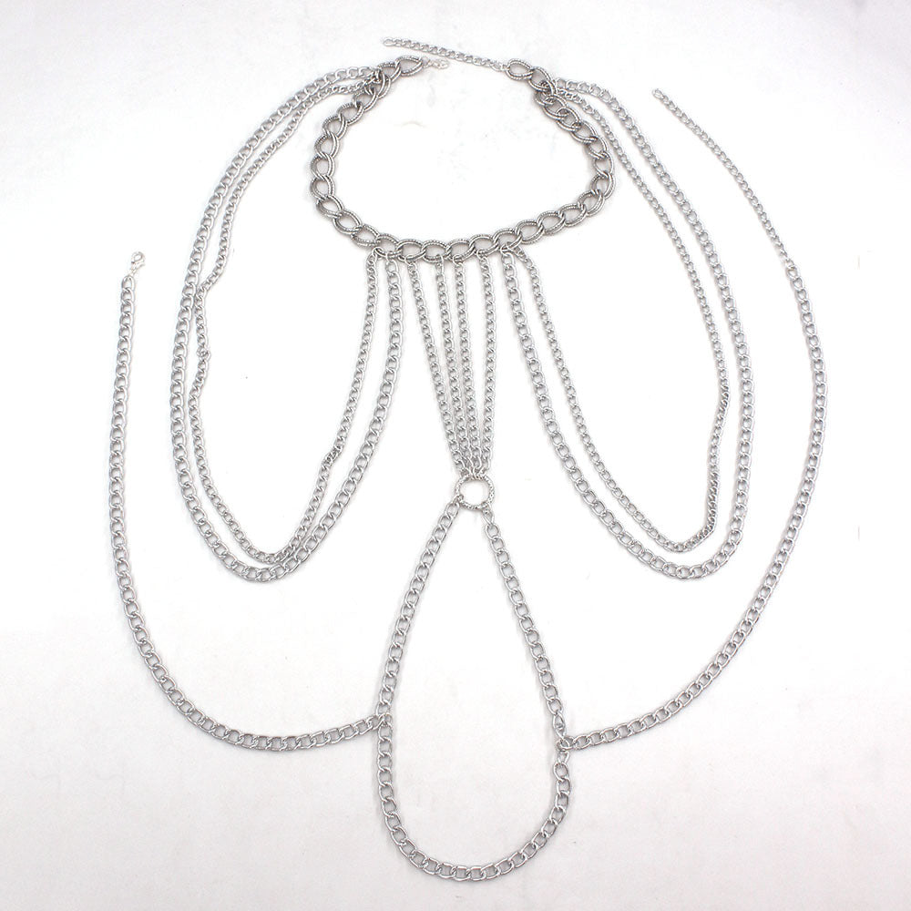 Body Chain Exaggerated Ladies Personality Punk Style Cross