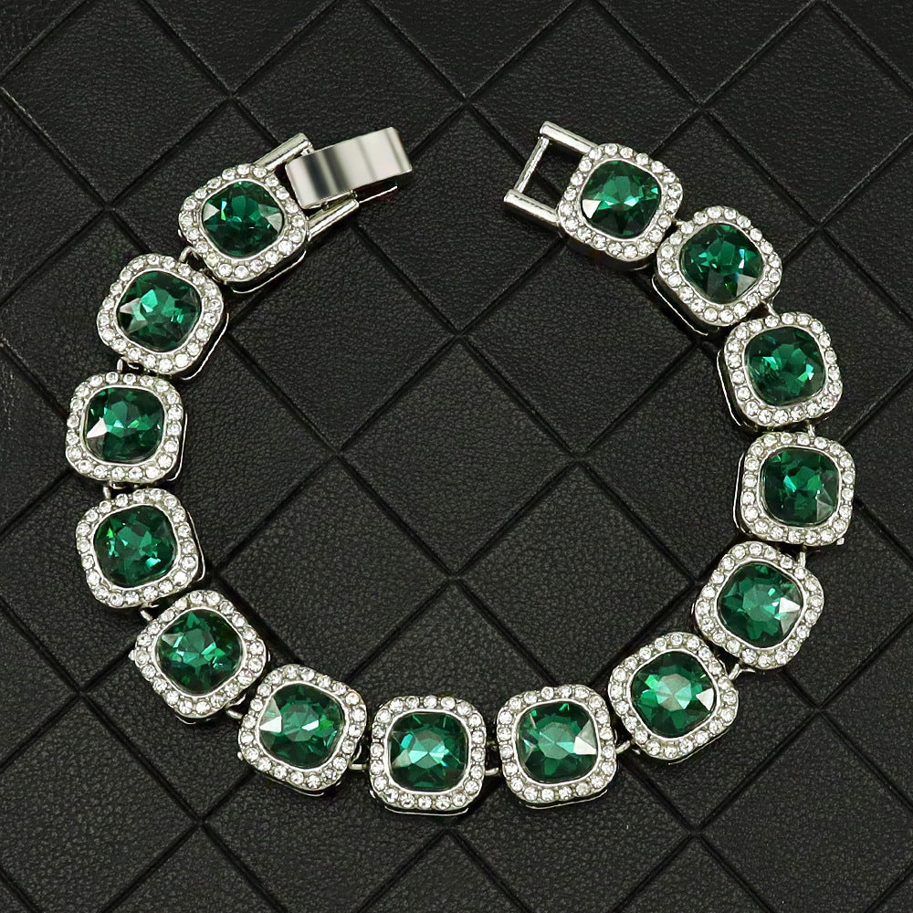 Hip Hop Style Green Diamond Ice Sugar Cuban
