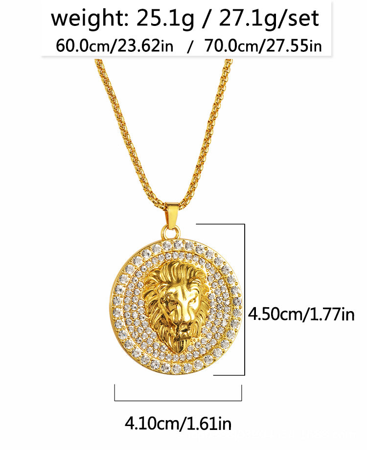Aliexpress Three Dimensional Diamond Set Disc Lion Head