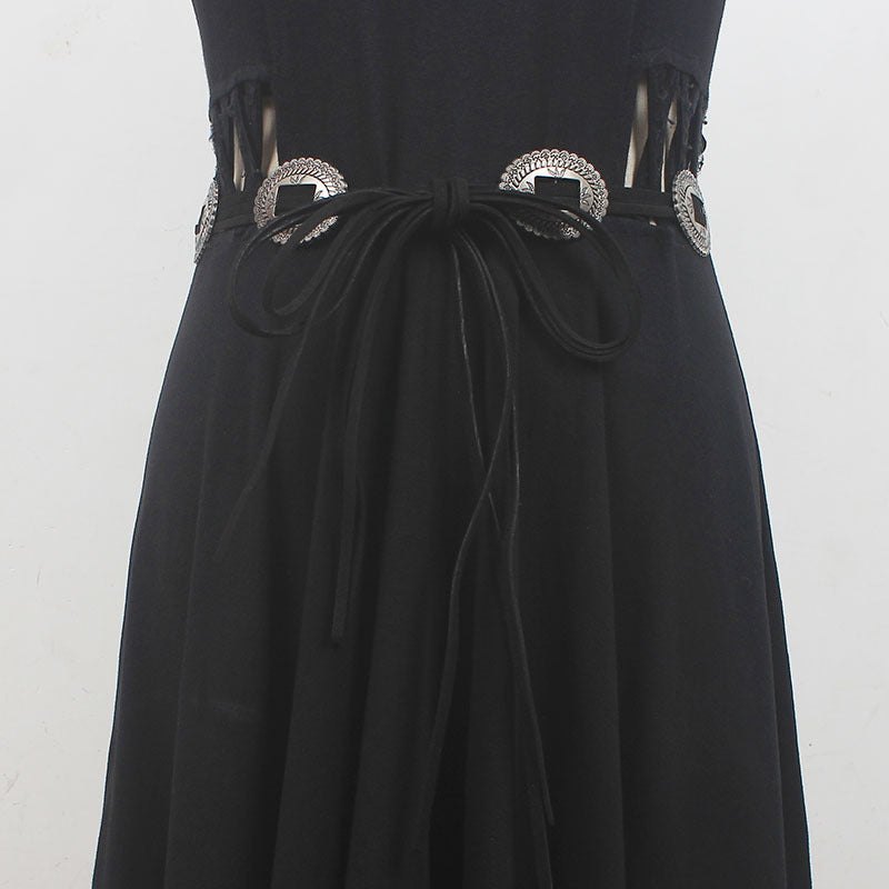 Designer Catwalk Hand Wear Metal Suede Waist Chain