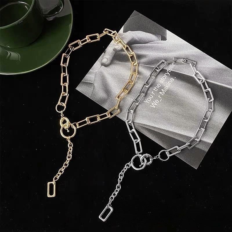 High End Niche Metal Splicing Necklace Hip Hop