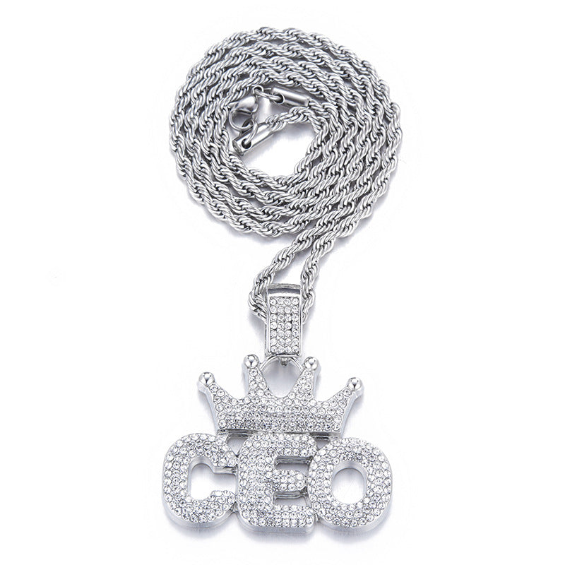 Hip Hop Pendant Crown Ceo Letter Niche Design