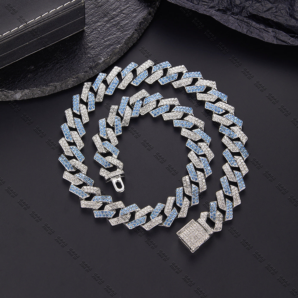 Xindi Popular Men'S Necklace 15Mm Exaggerated Diamond Geometric
