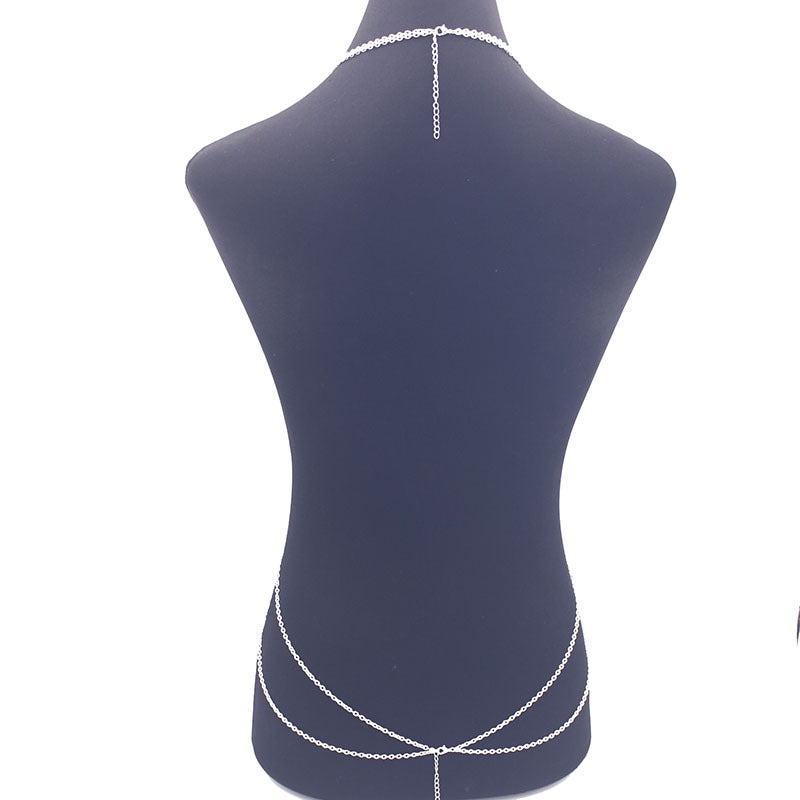 Metal Geometric Body Chain Women'S Bikini Summer Beach
