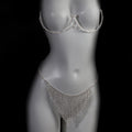 Jewelry Luxury Rhinestone Bra Support Underwear Chain Set
