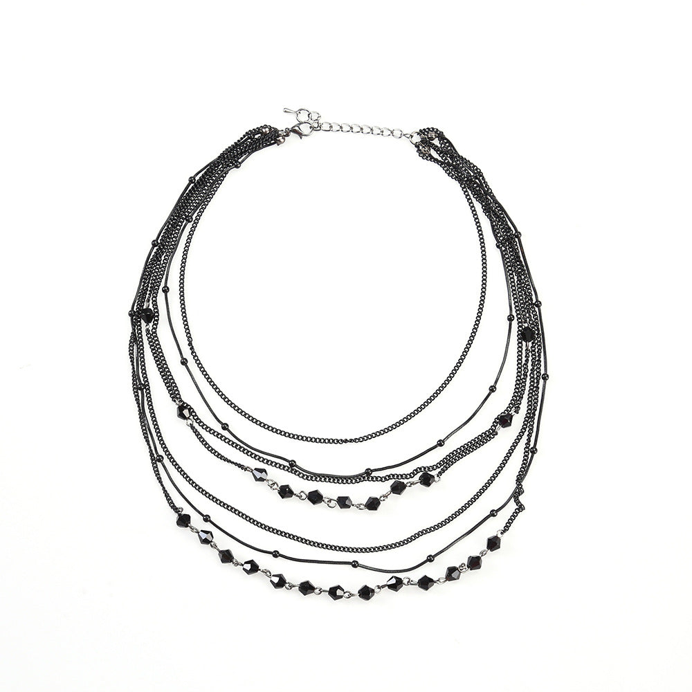 Multi Layer Trendyy Versatile Inlaid With Rhinestones Autumn