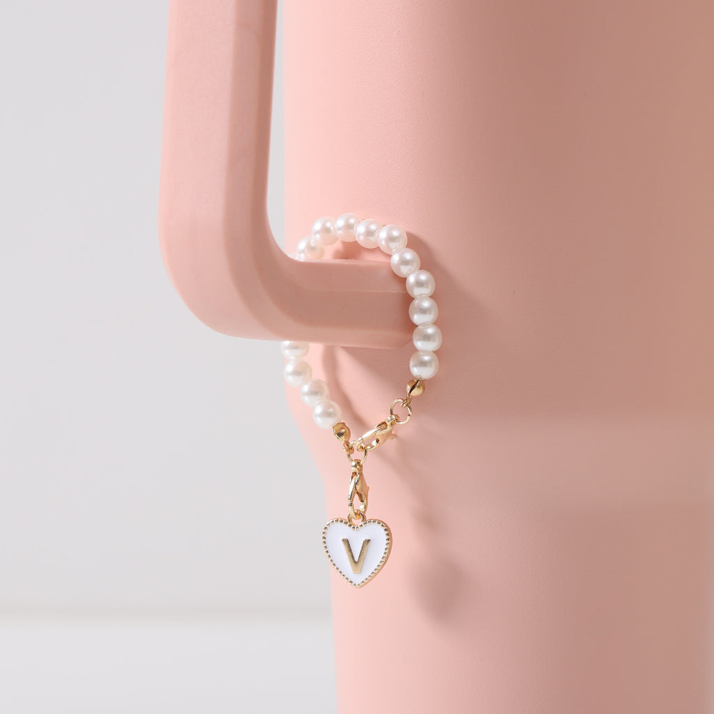 Keychain Cup Pearl Chain Love Chain Strap Lobster