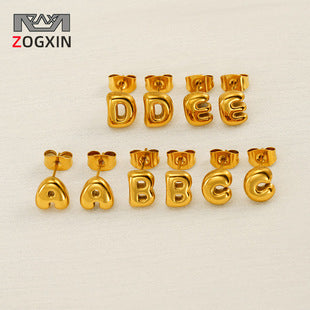 Stainless Steel Sand Pressing Letter Pendant Women'S Color