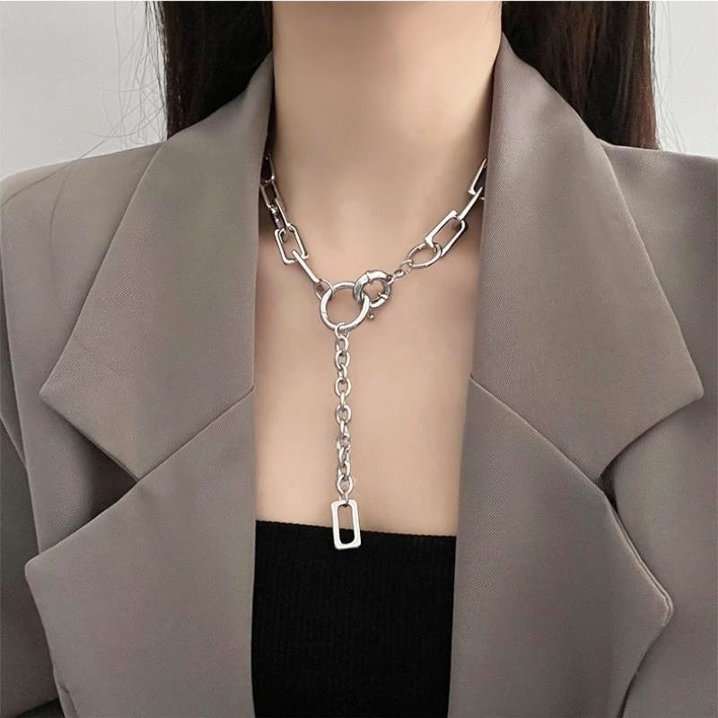 High End Niche Metal Splicing Necklace Hip Hop