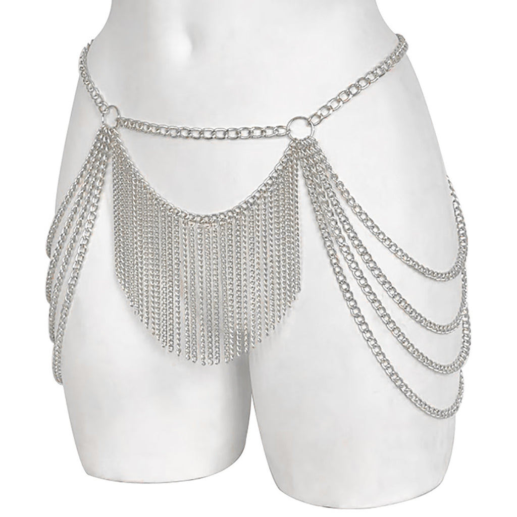 Women'S Metal Chain Tassel Chest Chain Body Chain
