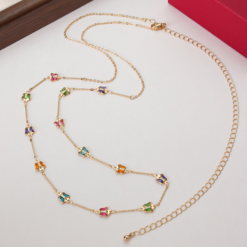 Butterfly Waist Chain With Dress Shirt Belt Women'S