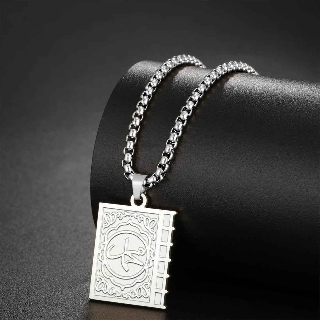 Eueavan Islam Allah Symbol Necklace Stainless Steel Double