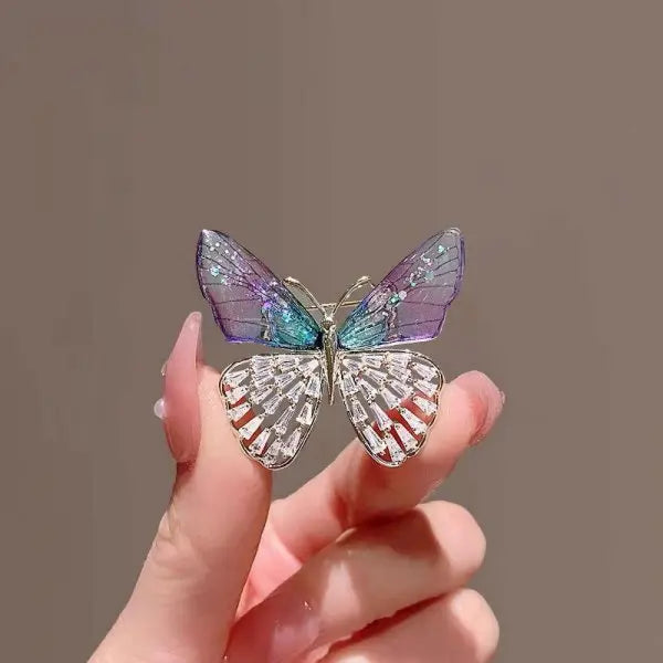 Butterfly Bee Brooch For Women Rhinestone Pearl Animal