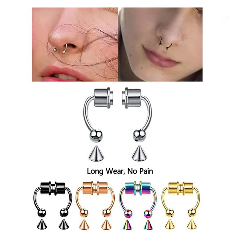 Punk Hip Hop Non Pierced Magnetic Nose Ring