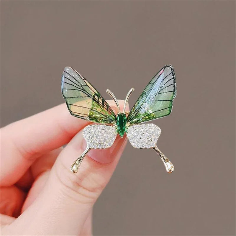 Butterfly Bee Brooch For Women Rhinestone Pearl Animal