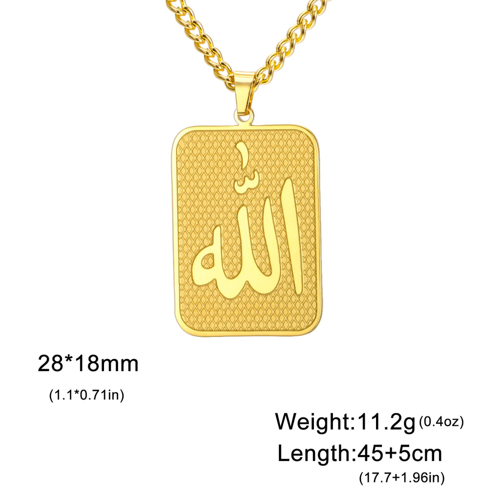 Dreamtimes Islam Allah Symbol Pendant Necklace For Men